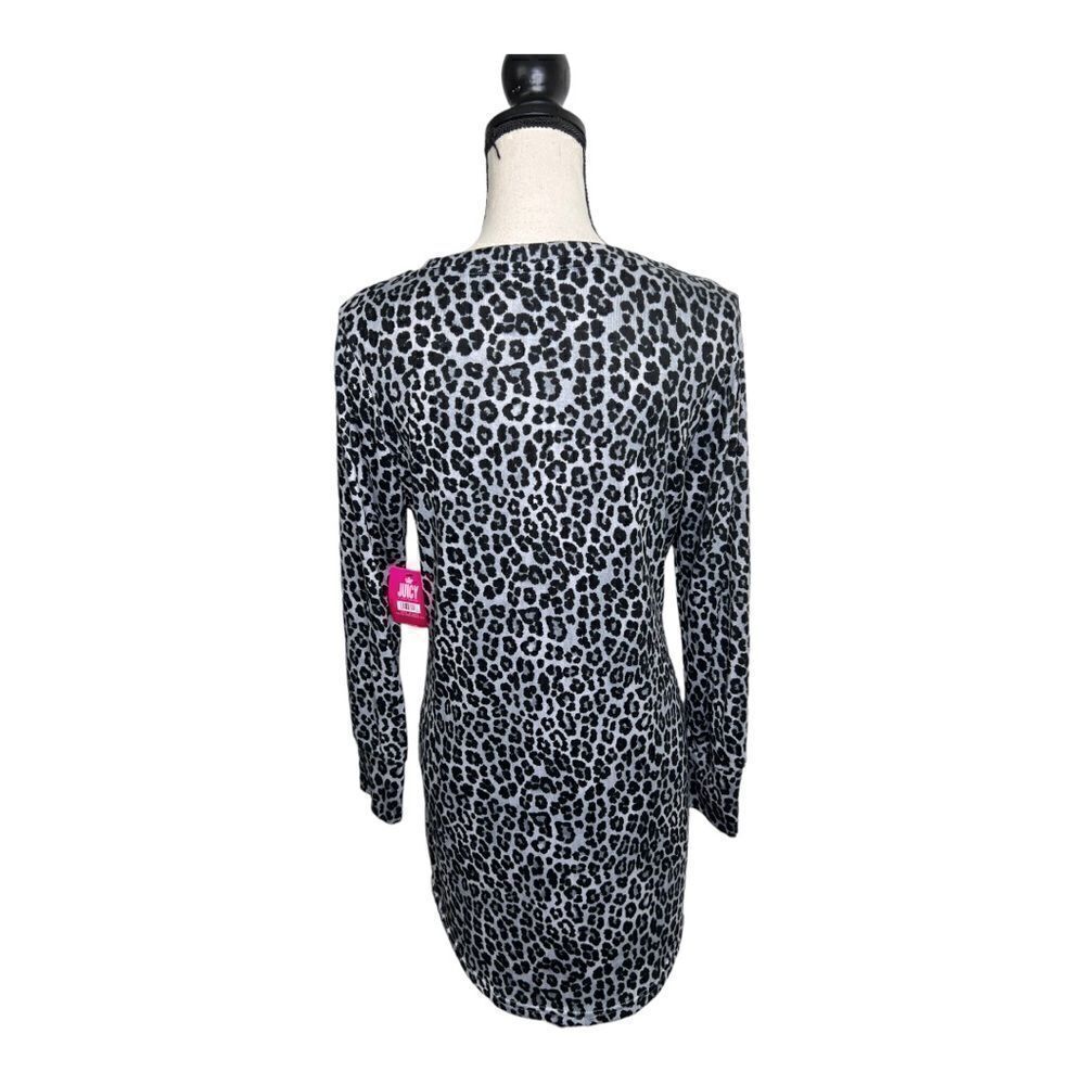 JUICY By Juicy Couture Black And Grey Leopard Print Pajamas Size Large NWT - Picture 4 of 4